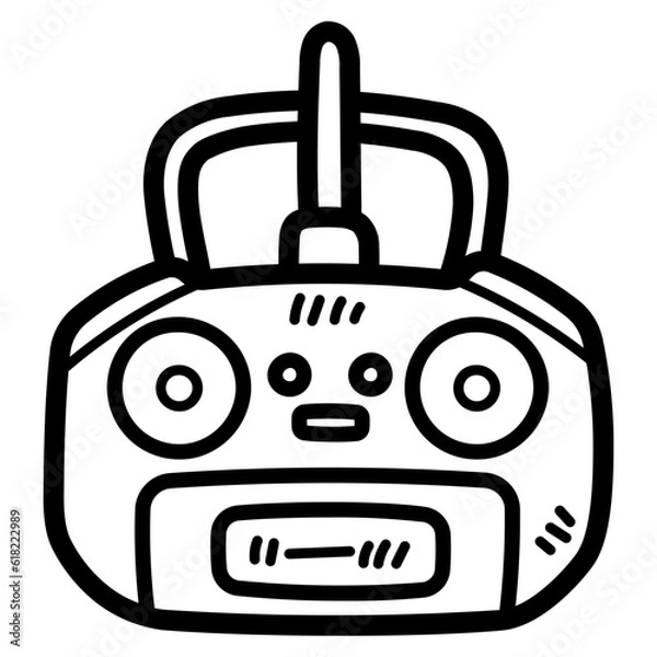 Fototapeta rc controller line icon style