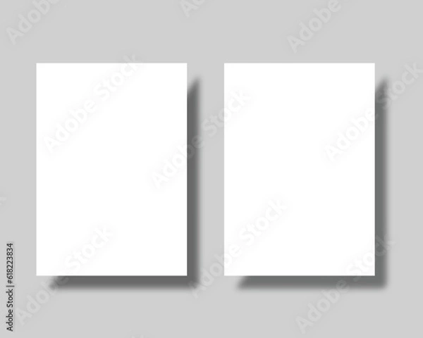 Fototapeta Vector open flyer or brochure mockup template.