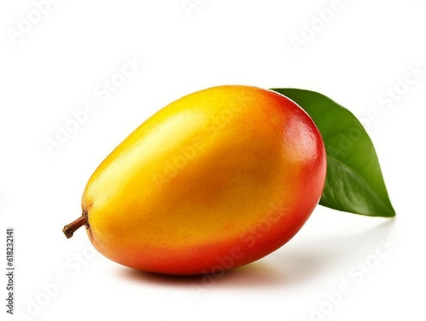 Obraz Mango isolated on white background .Generative Ai.