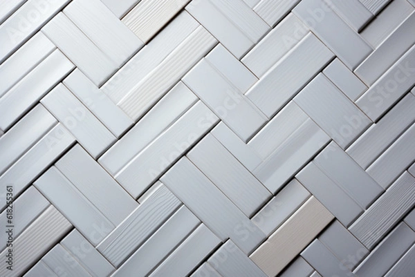 Fototapeta Scandinavian Light: Light-toned wood parquet in a simple and minimalistic style, types of parquet background, textures Generative AI