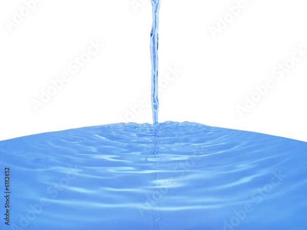 Obraz Close-up frozen water stream with ripples on water surface