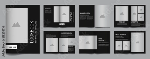 Fototapeta Modern look book minimalist template design