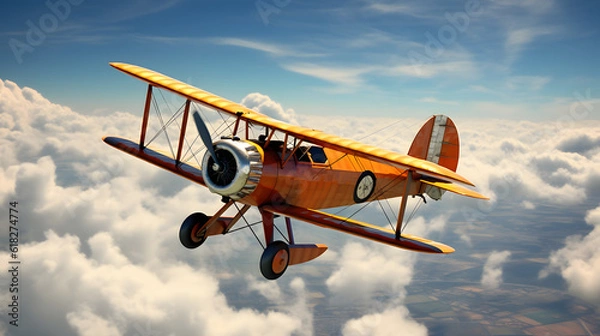 Obraz vintage biplane