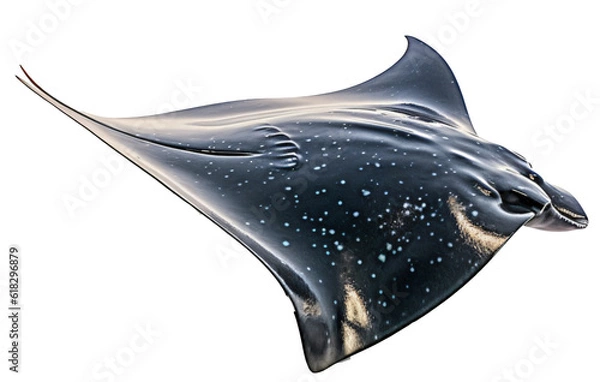 Fototapeta Stingray isolated on the transparent background PNG. AI generative.	
