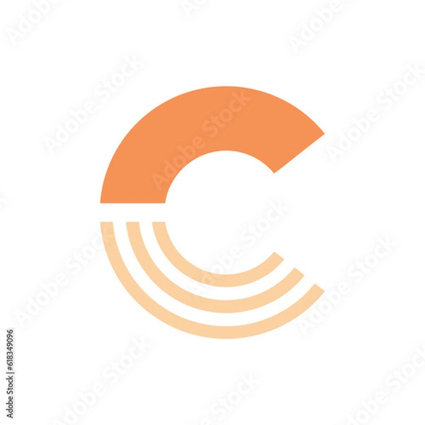 Fototapeta Monogram design vector logo. Monogram initial letter mark C logo design