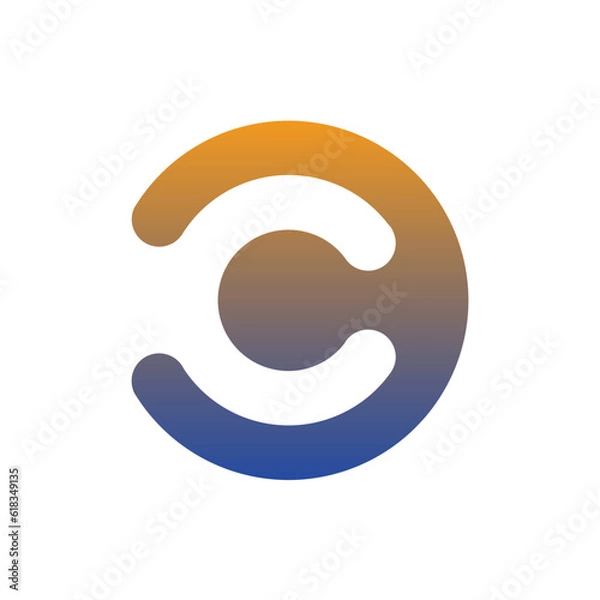 Fototapeta Monogram design vector logo. Monogram initial letter mark C logo design