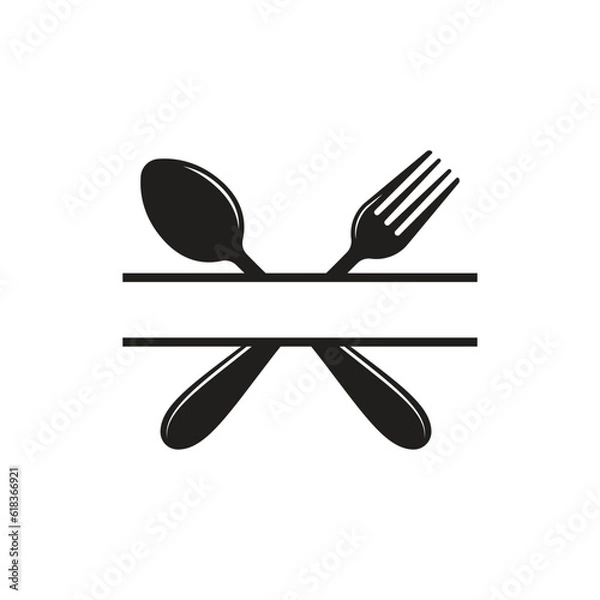 Obraz spoon and fork icon