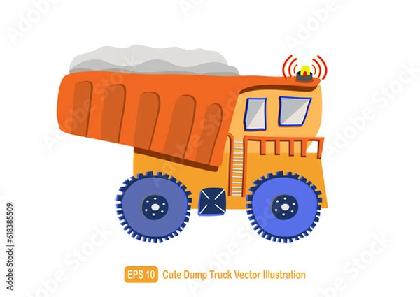 Obraz Cute Dump Truck Vector