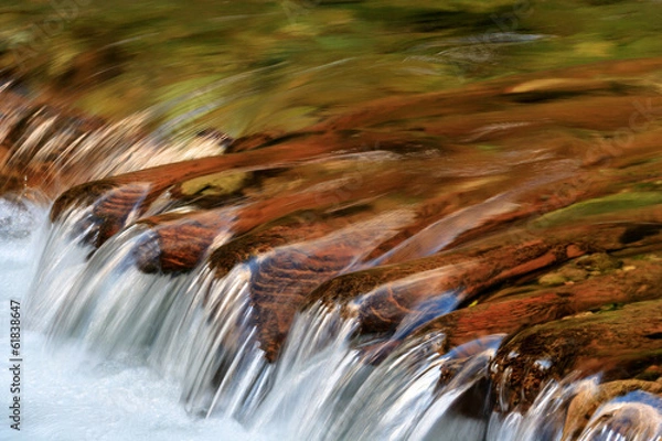 Fototapeta Little decorative waterfall