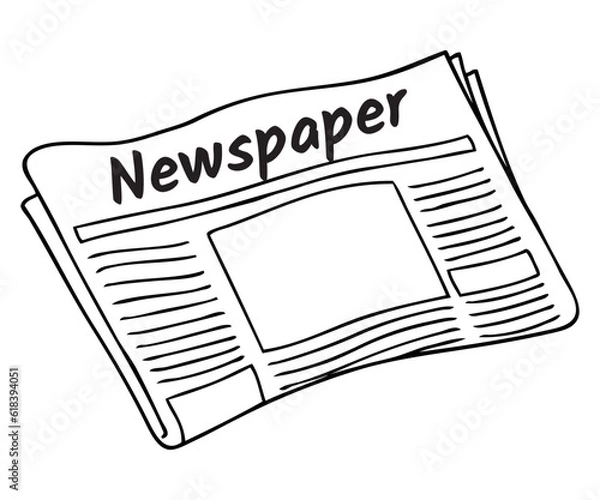 Obraz newspaper sketch vector illustration