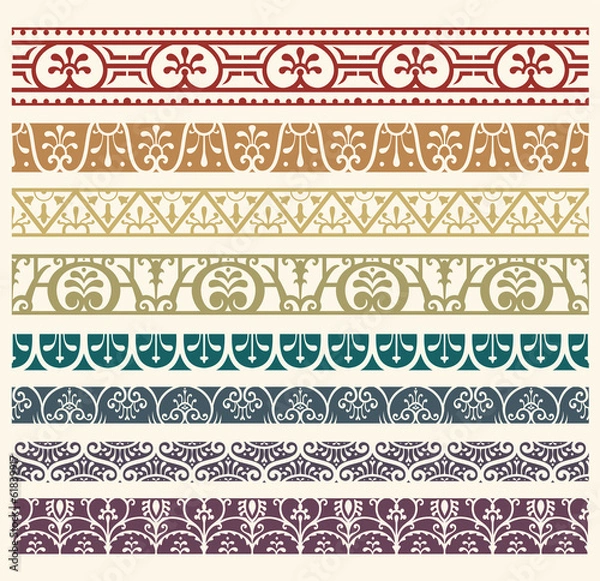 Fototapeta Retro lines set