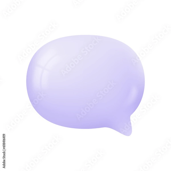 Fototapeta 3d speech bubbles. Conversation to comment. empty text frame