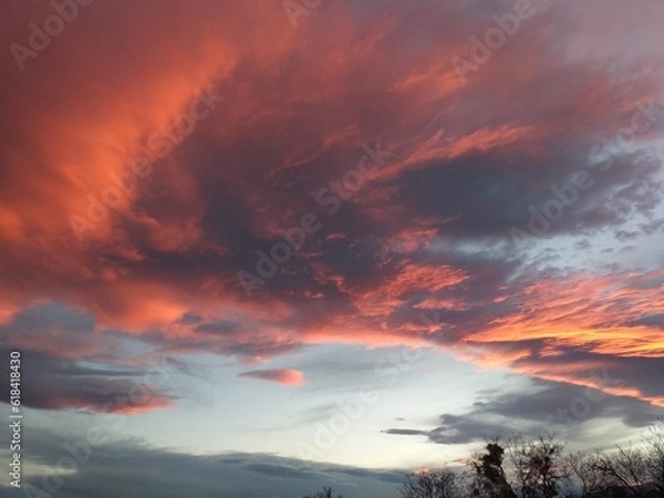 Obraz sunset over the mountains