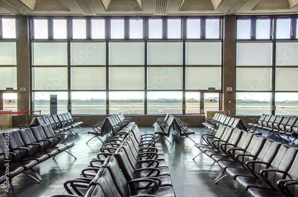 Fototapeta 空港の搭乗ゲート　待合室