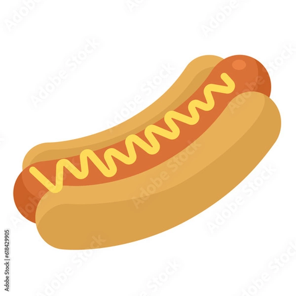 Obraz hot dog vector illustration