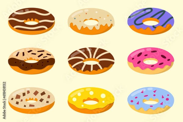 Fototapeta Donuts set