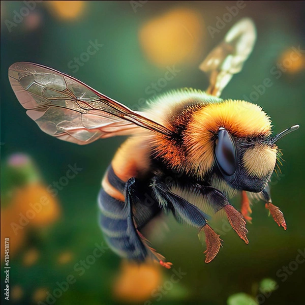 Fototapeta Bee in Flight