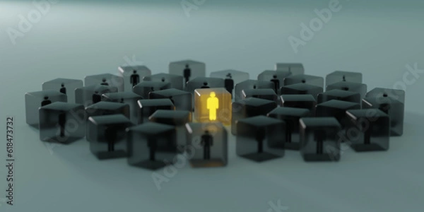 Obraz Standing out amongst the crowd