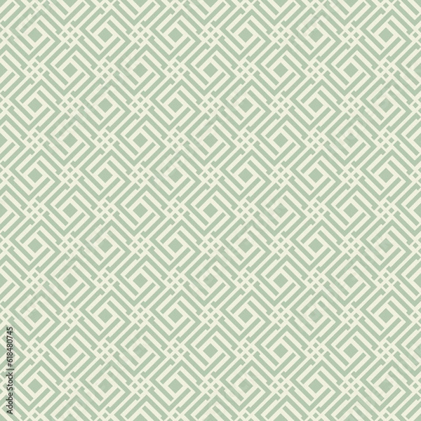 Fototapeta Abstract geometric seamless pattern. curved lines texture, mesh, weave. Oriental traditional luxury background. Subtle pastle color ornament, repeat tiles, modern design. wood cutting
