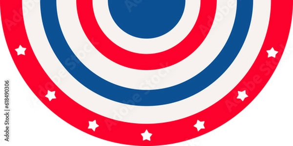 Fototapeta 4th of July Banner, Ribbon, Medallion