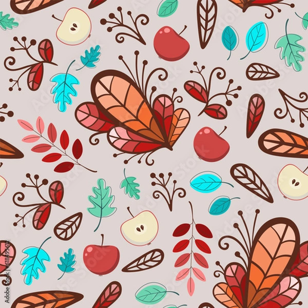 Fototapeta seamless pattern with flowers
