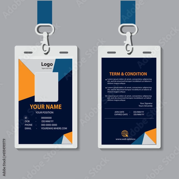 Fototapeta vector abstract id cards template concept