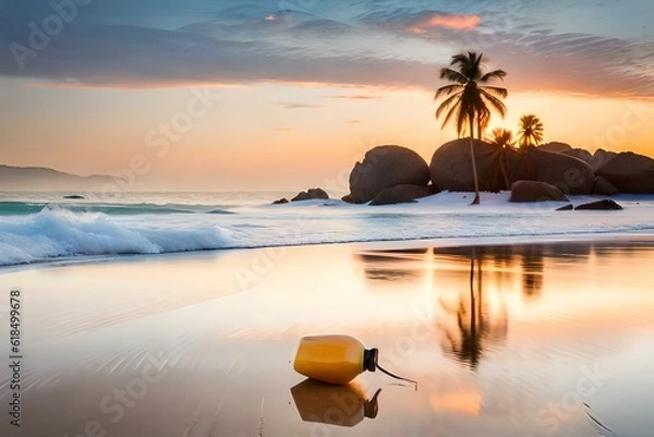 Fototapeta Mango Shake on Beach