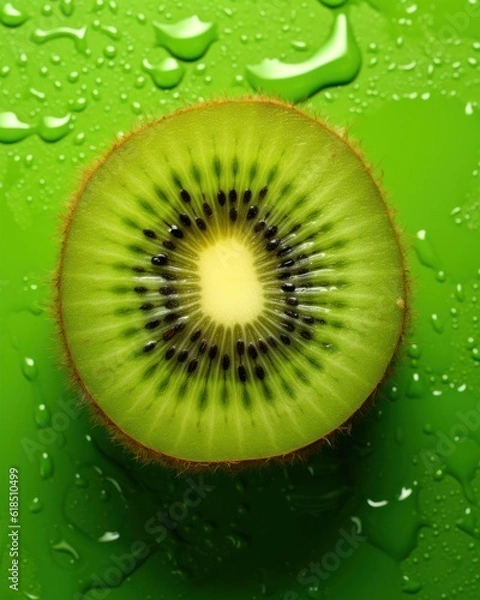 Obraz Kiwi on green background