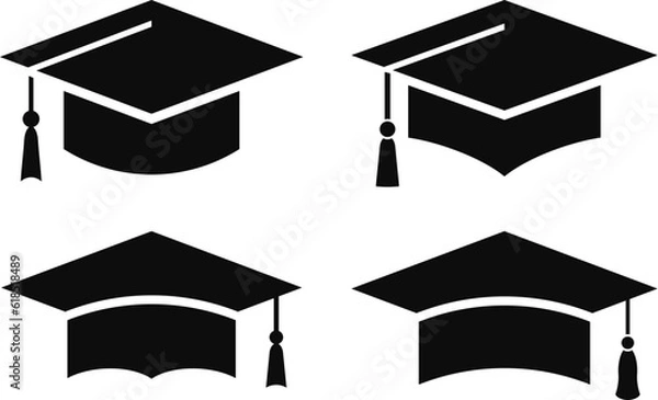 Obraz Ikona czapki na studiach, symbol czapki moździerza