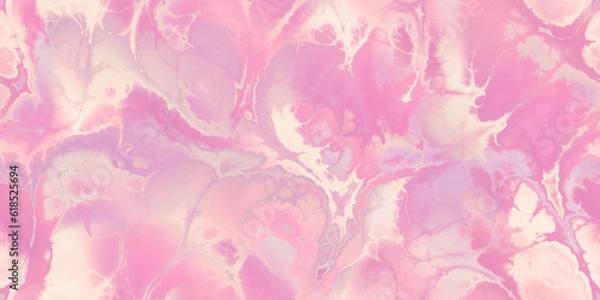 Obraz flowing pink peach marbling seamless tile repeat pattern