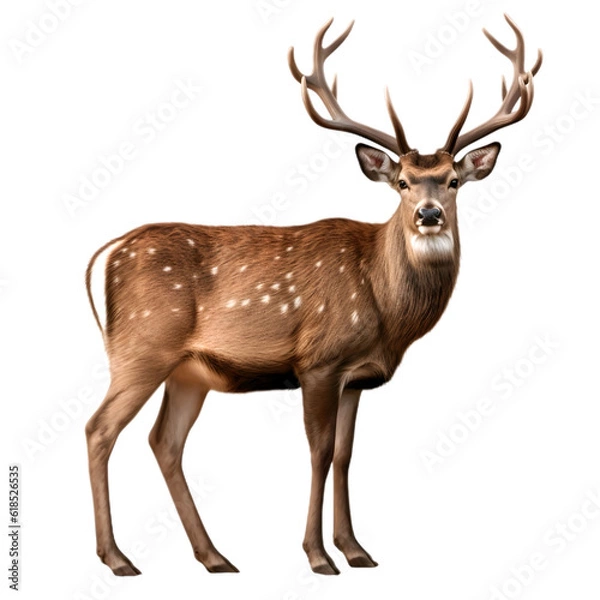Obraz Deer isolated on white. Generative ai