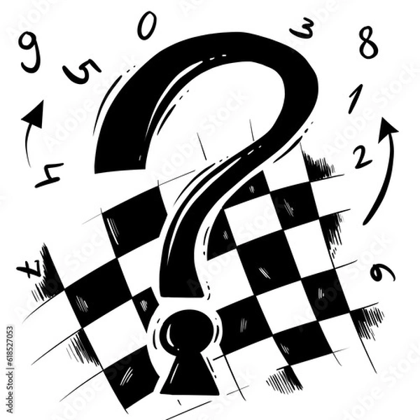 Fototapeta question mark symbol escape game