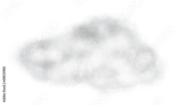 Fototapeta Realistic vector white cloud. Cloud on white background. Vector EPS 10