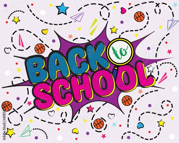 Obraz Back to School Background. Back to School Graphic Style.