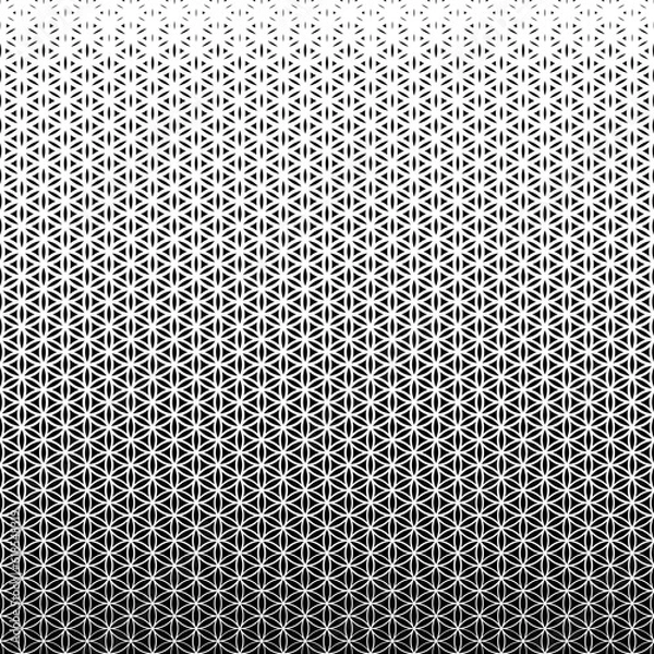 Fototapeta Vector modern sacred tattoo . Geometric seamless halftone pattern. Flower Of Life and abstract shapes made in Black and White.