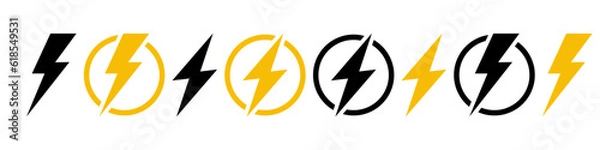 Fototapeta Flash icon set simple design