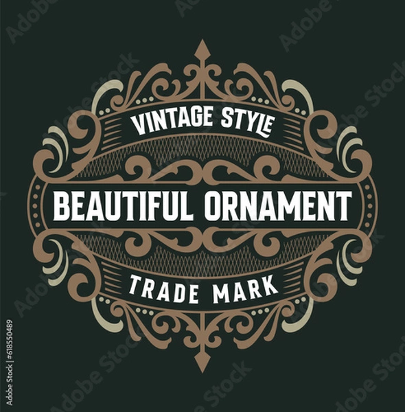 Obraz Victorian Vintage Badges Decorative Ornament Beautiful Classic Design Element
