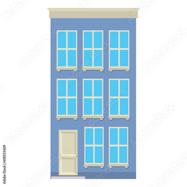 Fototapeta Isolated colored building icon Flat design Vector