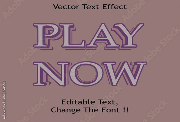 Obraz Vector Text Effect Play Now