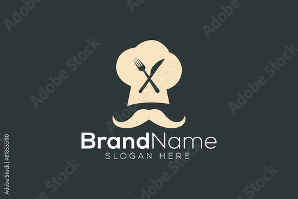 Fototapeta Catering business logo design vector template