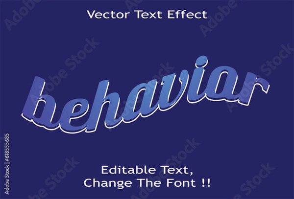 Obraz Vector Text Effect Behind Blue Theme