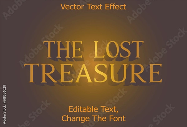 Obraz Vector Text Effect The Lost Treasure