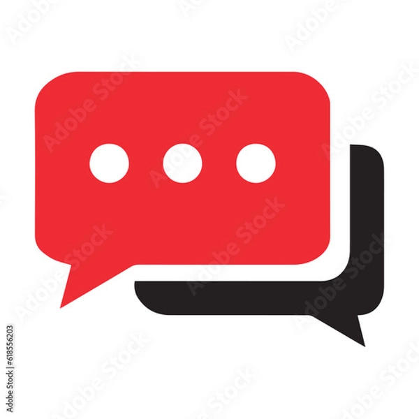 Fototapeta Isolated colored chat streaming service icon Vector