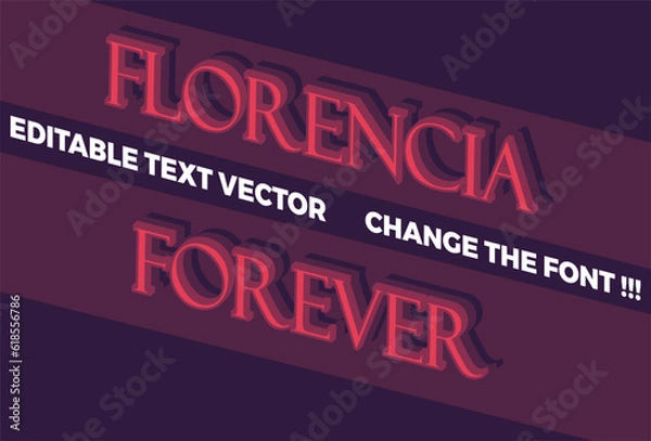 Obraz Vector Text Effect Retro