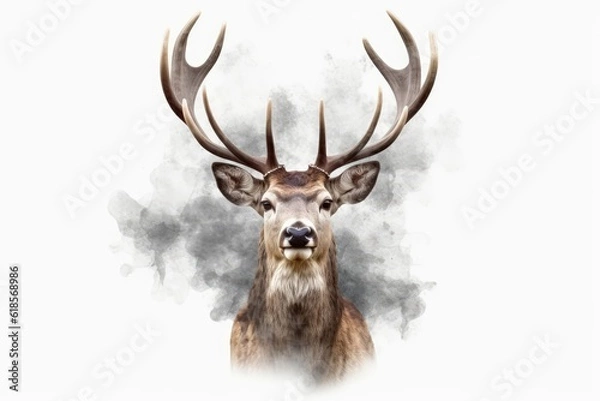 Fototapeta deer isolated on white background