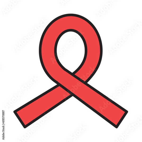 Fototapeta Filled Line HEALTH RIBBON design vector icon design vector line icon svg