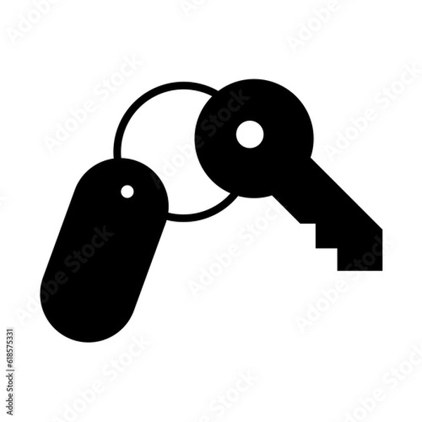 Fototapeta Solid Line key design vector icon design vector line icon svg