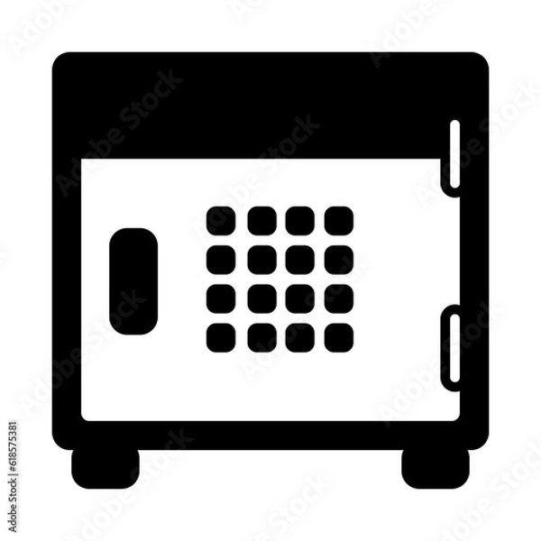 Fototapeta Solid Line SAFE BOX design vector icon design vector line icon svg