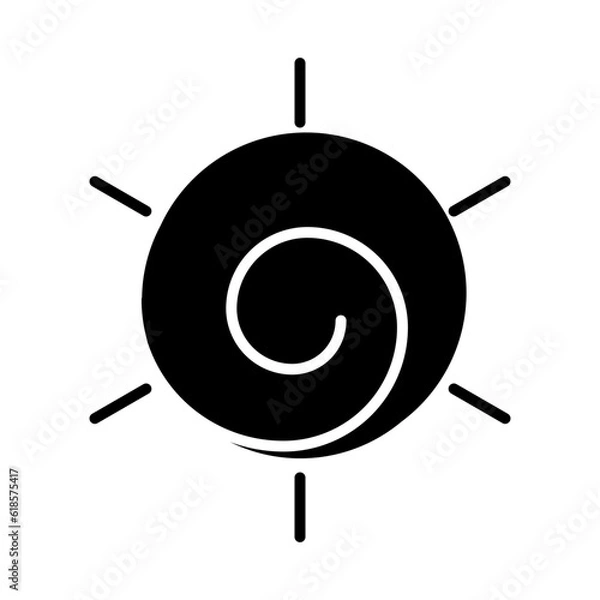 Fototapeta Solid Line the sun shines design vector icon design vector line icon svg