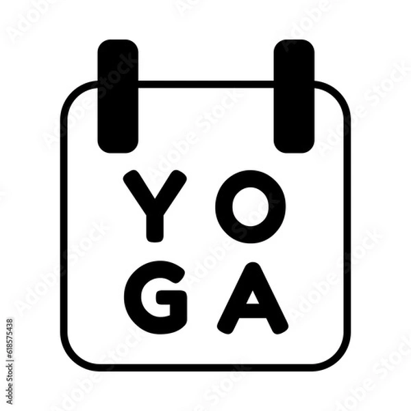 Fototapeta Solid Line yoga days design vector icon design vector line icon svg